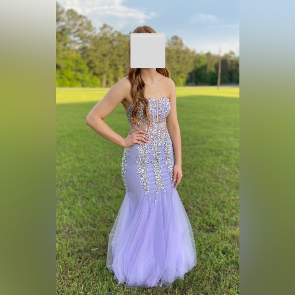 JOVANI 5908 Prom Dress in Lilac/Silver